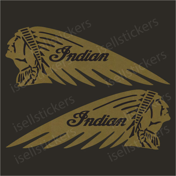Gold Metallic Dark Horse Indian Motorcycle Helmet Sticker ...
